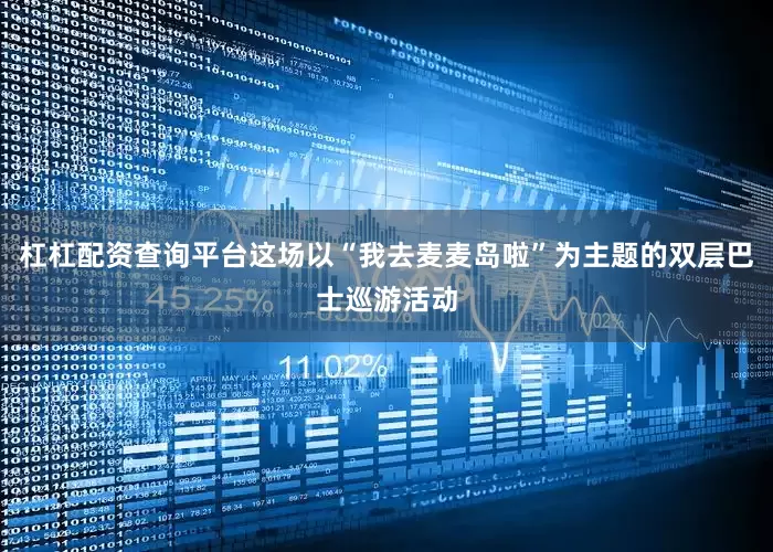杠杠配资查询平台这场以“我去麦麦岛啦”为主题的双层巴士巡游活动
